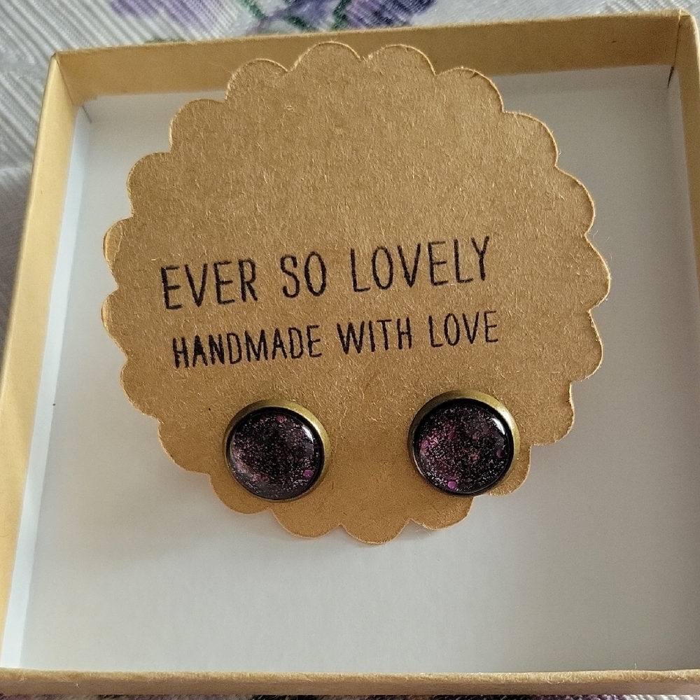 Purple Stud Earrings